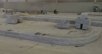 岳阳 芝麻白整石坐凳（光面+自然面）