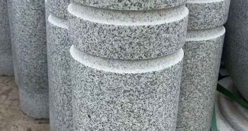 岳阳 芝麻白花岗岩挡车柱、隔离柱多少钱