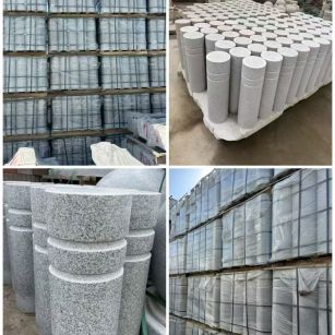 岳阳 芝麻白花岗岩挡车柱、隔离柱多少钱