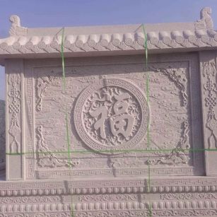 岳阳 芝麻白花岗岩屏风，照壁，影壁